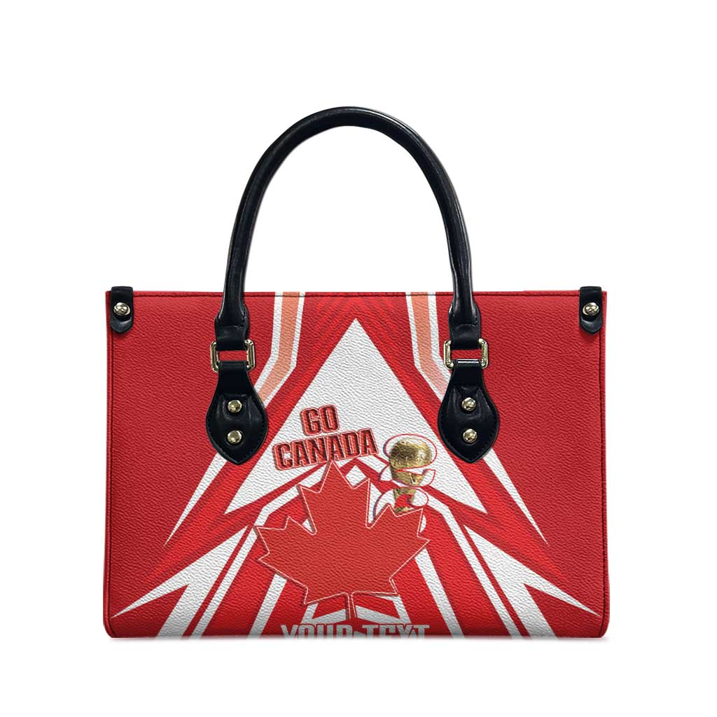 Canada 2026 Soccer Custom Leather Bag Les Rouges Go Champions
