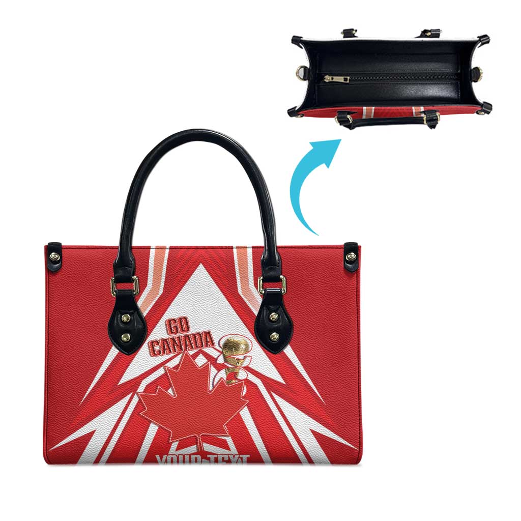 Canada 2026 Soccer Custom Leather Bag Les Rouges Go Champions