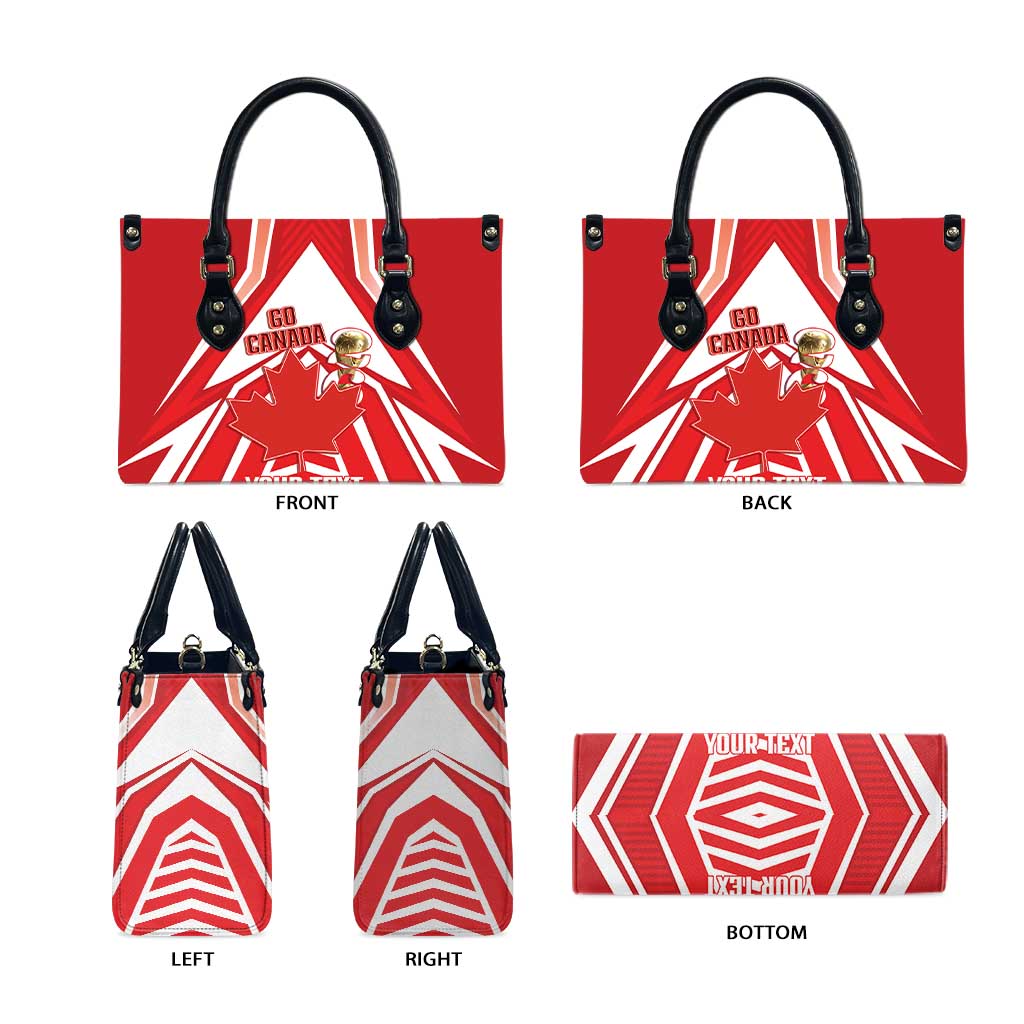 Canada 2026 Soccer Custom Leather Bag Les Rouges Go Champions