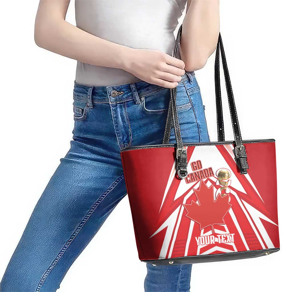 Canada 2026 Soccer Custom Leather Tote Bag Les Rouges Go Champions