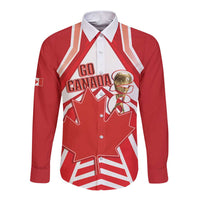 Canada 2026 Soccer Custom Long Sleeve Button Shirt Les Rouges Go Champions