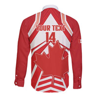 Canada 2026 Soccer Custom Long Sleeve Button Shirt Les Rouges Go Champions