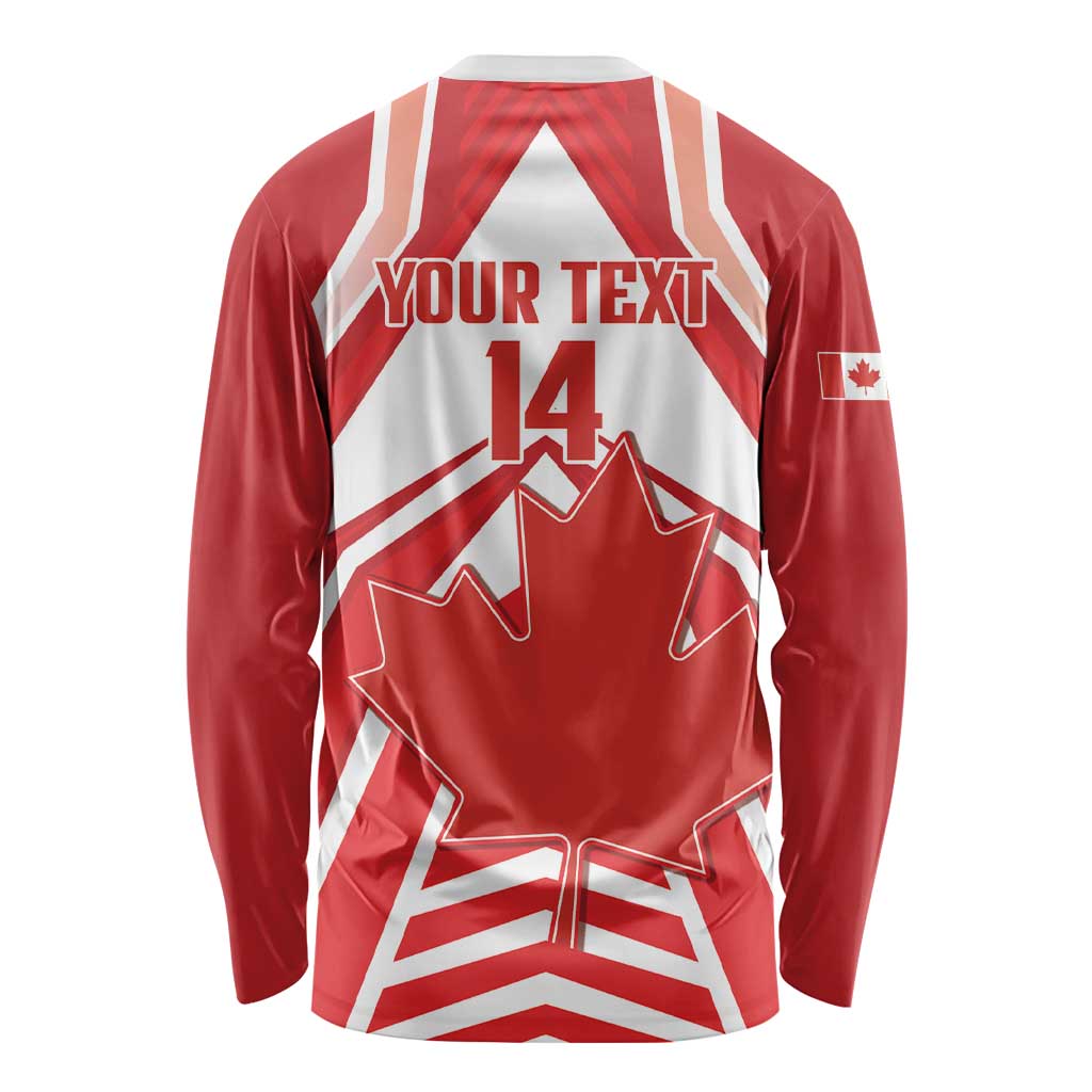 Canada 2026 Soccer Custom Long Sleeve Shirt Les Rouges Go Champions