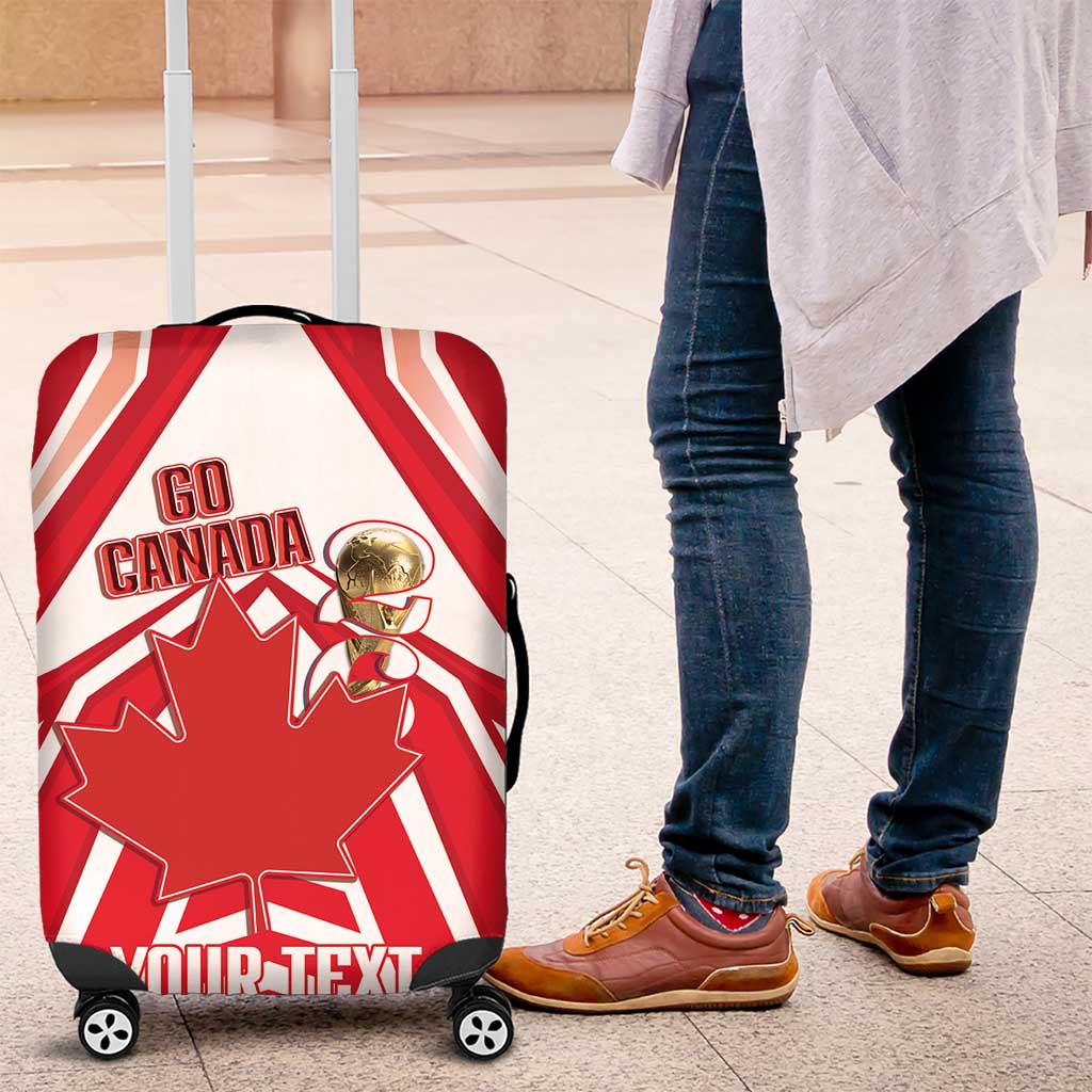 Canada 2026 Soccer Custom Luggage Cover Les Rouges Go Champions
