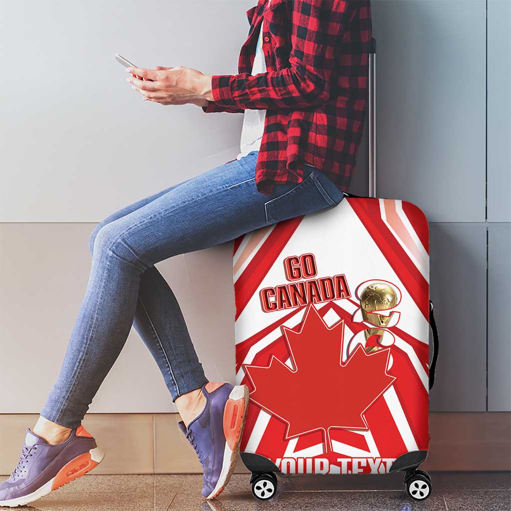 Canada 2026 Soccer Custom Luggage Cover Les Rouges Go Champions