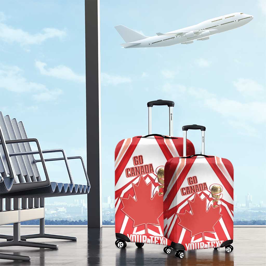 Canada 2026 Soccer Custom Luggage Cover Les Rouges Go Champions