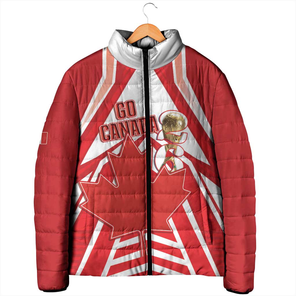 Canada 2026 Soccer Custom Padded Jacket Les Rouges Go Champions