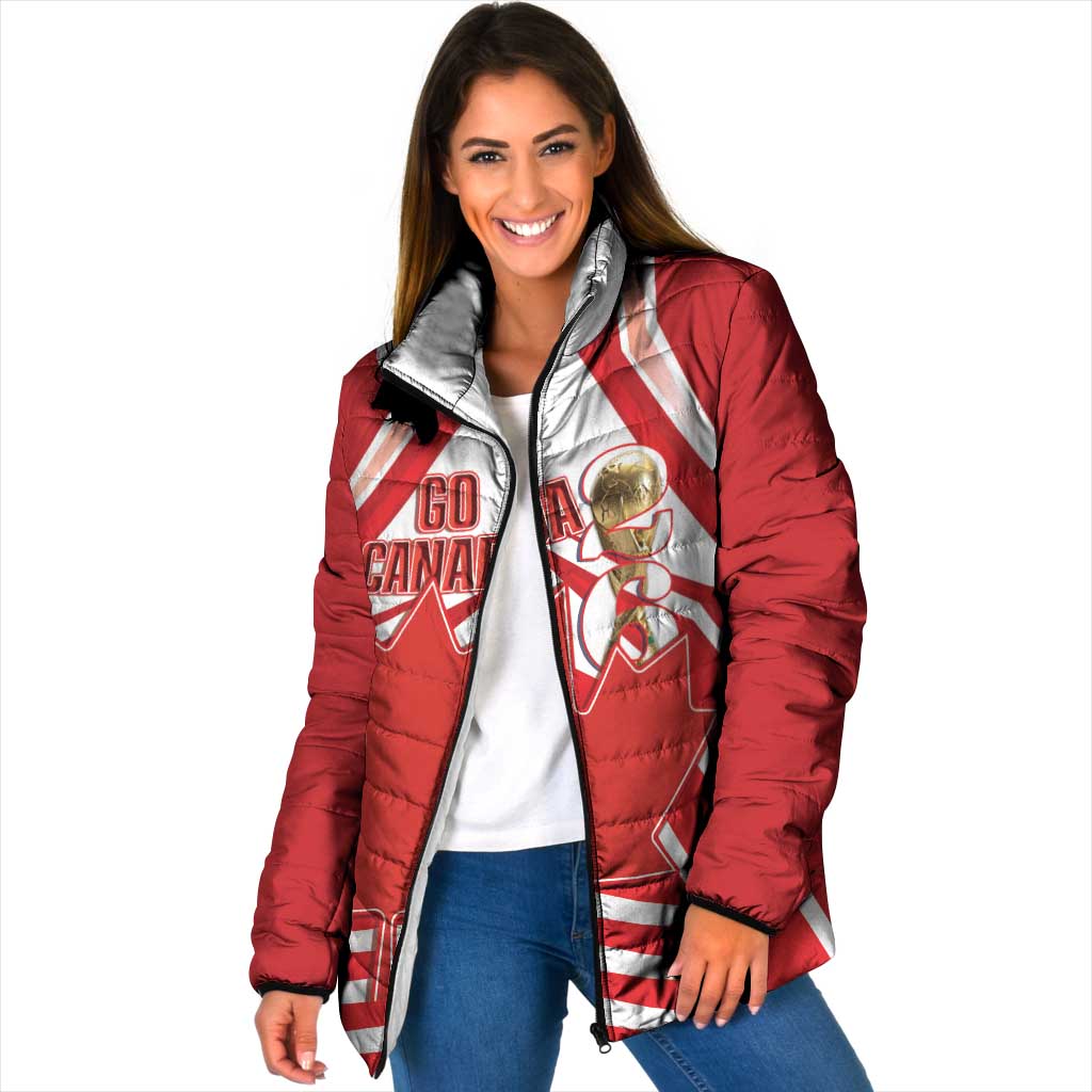 Canada 2026 Soccer Custom Padded Jacket Les Rouges Go Champions