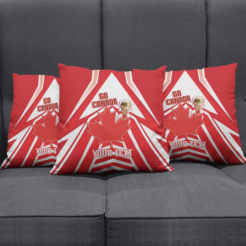 Canada 2026 Soccer Custom Pillow Cover Les Rouges Go Champions