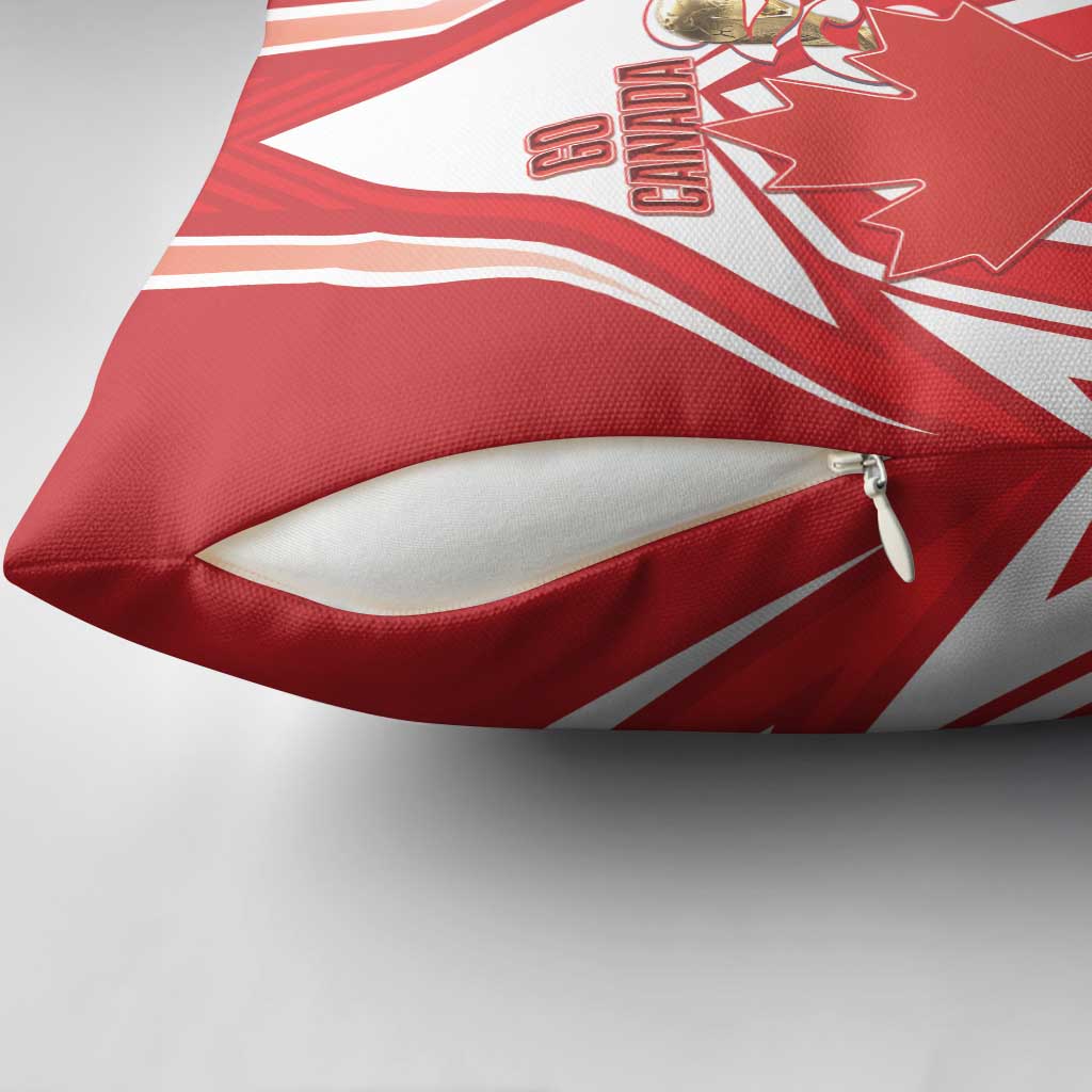 Canada 2026 Soccer Custom Pillow Cover Les Rouges Go Champions