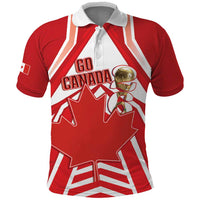 Canada 2026 Soccer Custom Polo Shirt Les Rouges Go Champions
