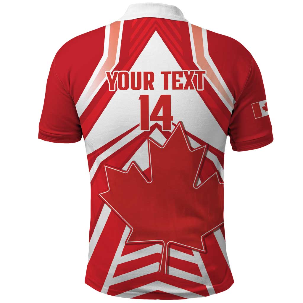 Canada 2026 Soccer Custom Polo Shirt Les Rouges Go Champions