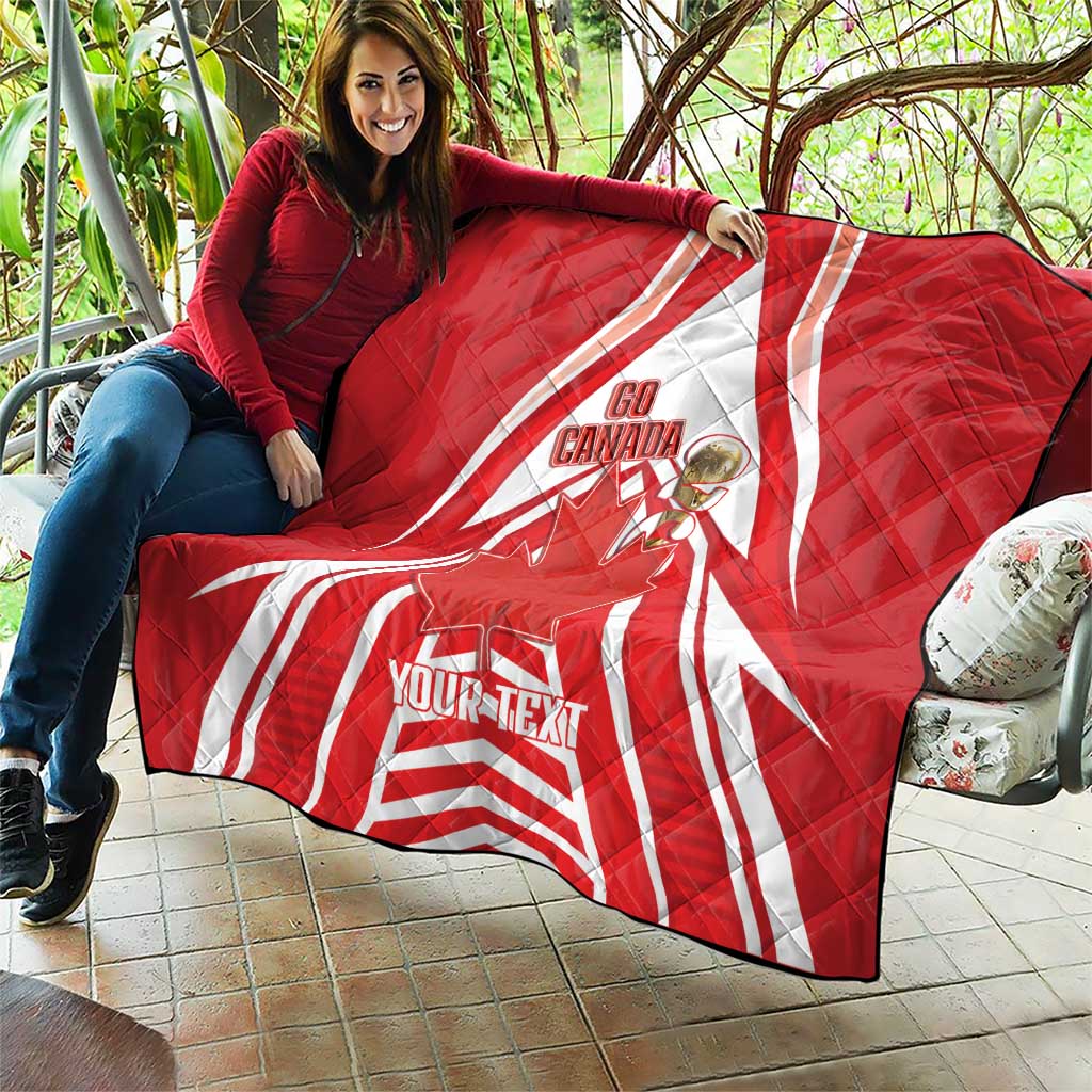 Canada 2026 Soccer Custom Quilt Les Rouges Go Champions