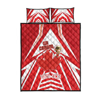 Canada 2026 Soccer Custom Quilt Bed Set Les Rouges Go Champions