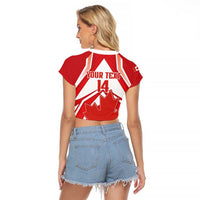Canada 2026 Soccer Custom Raglan Cropped T Shirt Les Rouges Go Champions