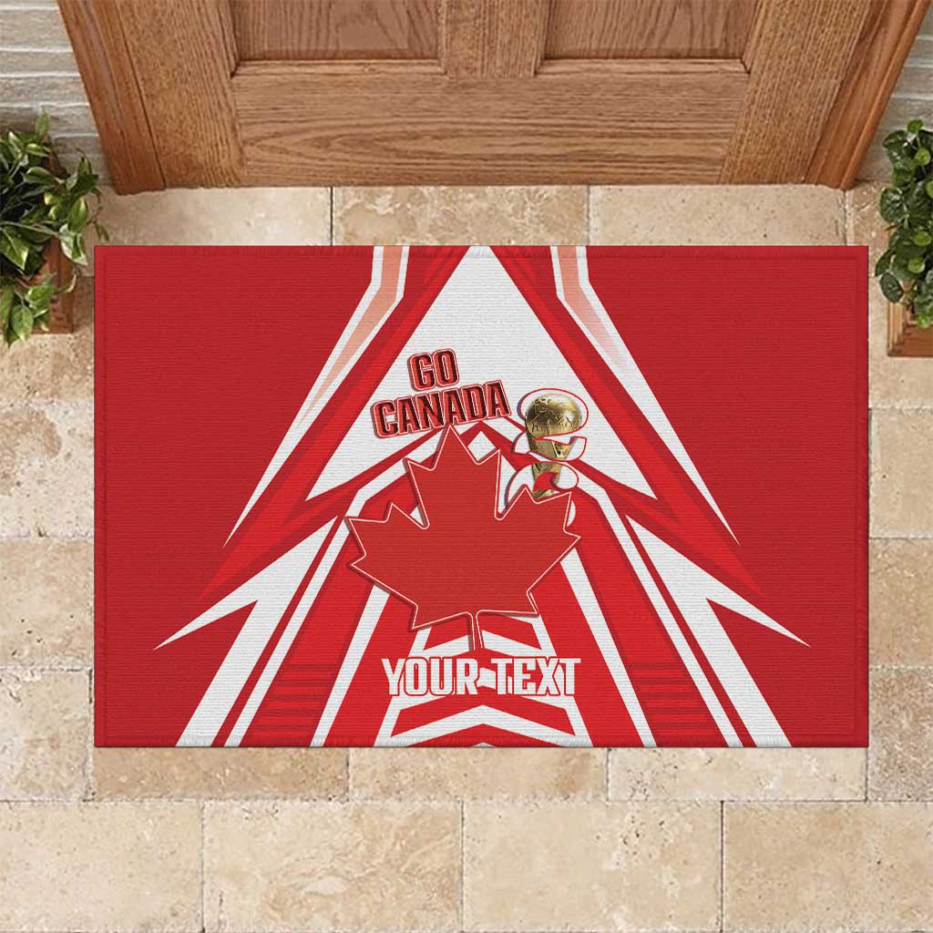 Canada 2026 Soccer Custom Rubber Doormat Les Rouges Go Champions