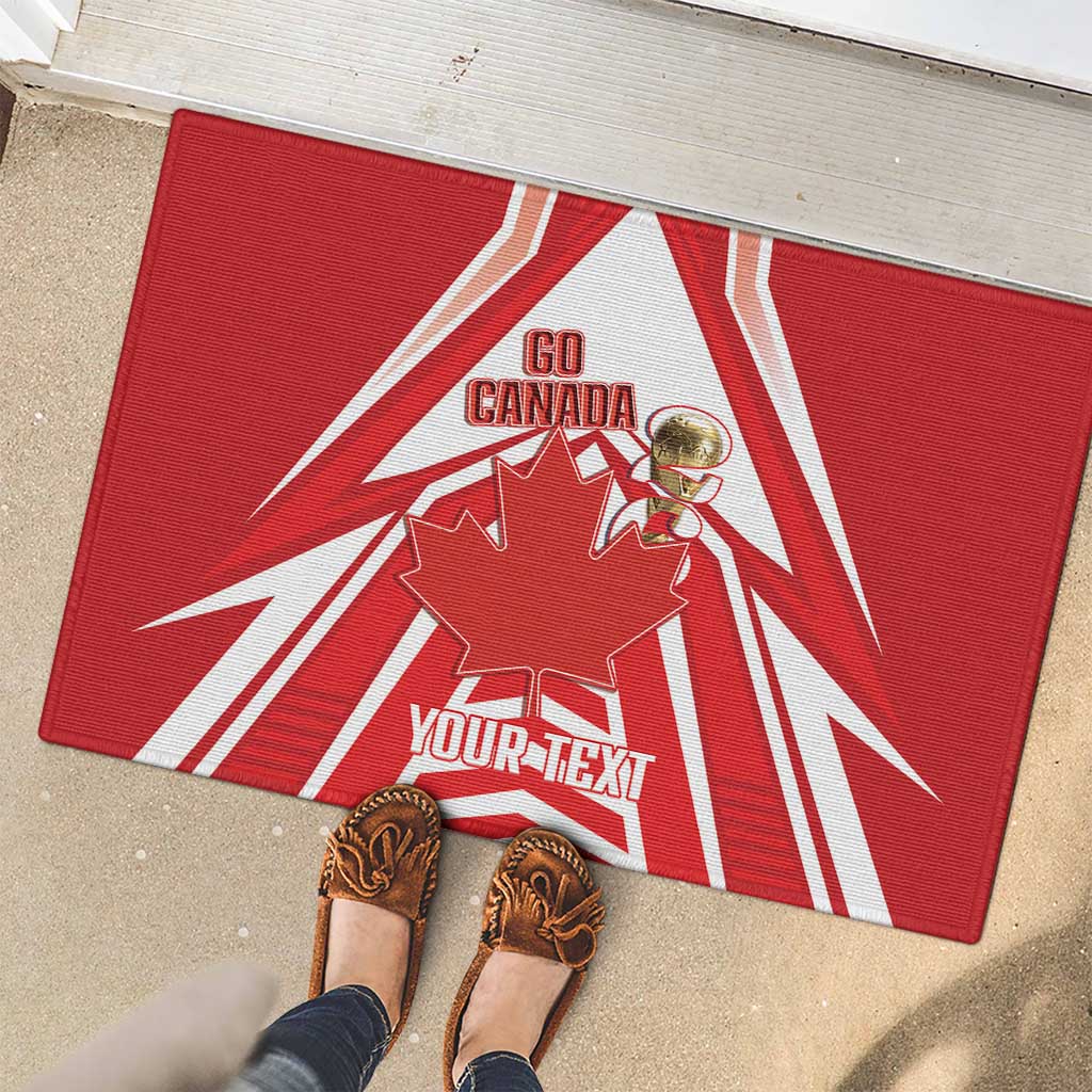 Canada 2026 Soccer Custom Rubber Doormat Les Rouges Go Champions
