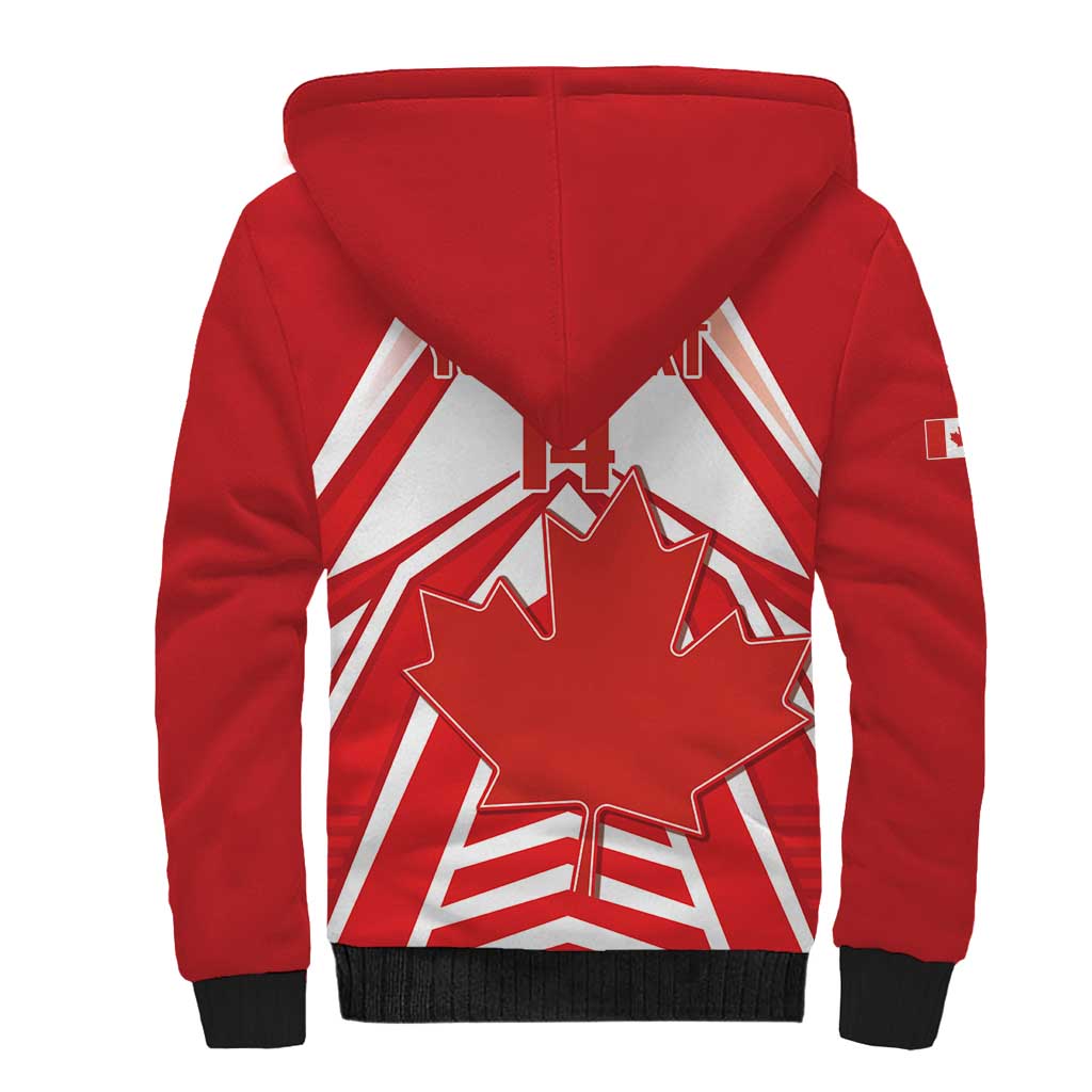 Canada 2026 Soccer Custom Sherpa Hoodie Les Rouges Go Champions