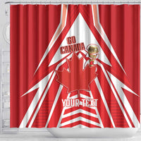 Canada 2026 Soccer Custom Shower Curtain Les Rouges Go Champions