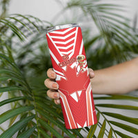 Canada 2026 Soccer Custom Skinny Tumbler Les Rouges Go Champions