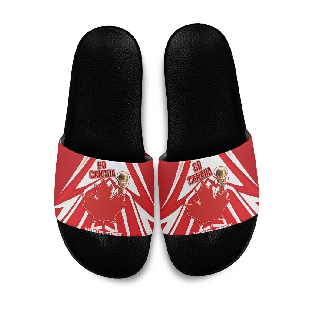 Canada 2026 Soccer Custom Slide Sandals Les Rouges Go Champions