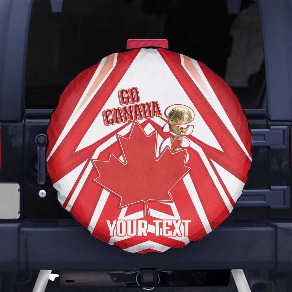 Canada 2026 Soccer Custom Spare Tire Cover Les Rouges Go Champions