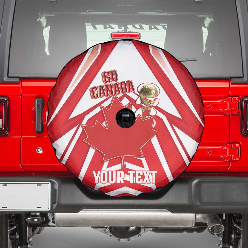 Canada 2026 Soccer Custom Spare Tire Cover Les Rouges Go Champions