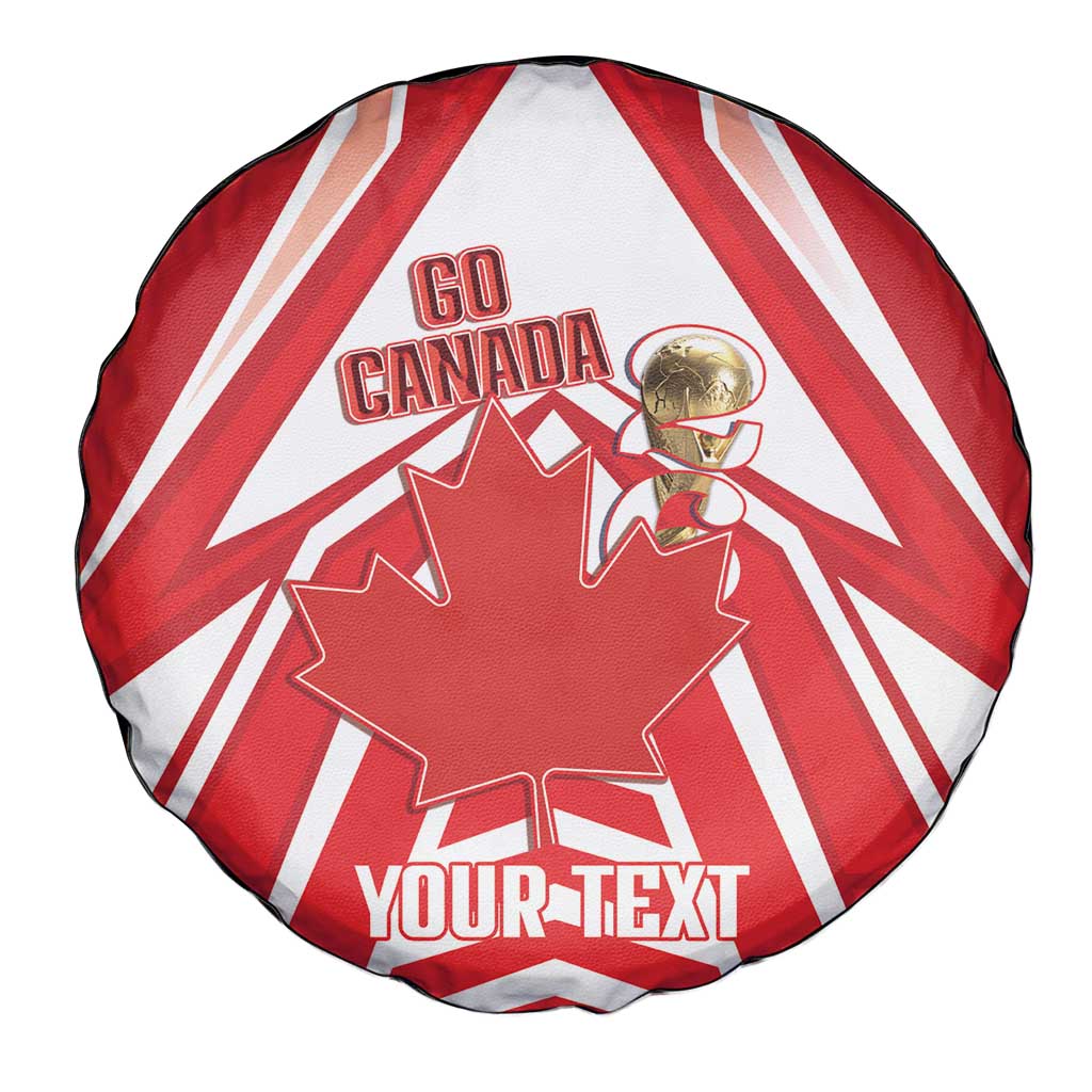 Canada 2026 Soccer Custom Spare Tire Cover Les Rouges Go Champions