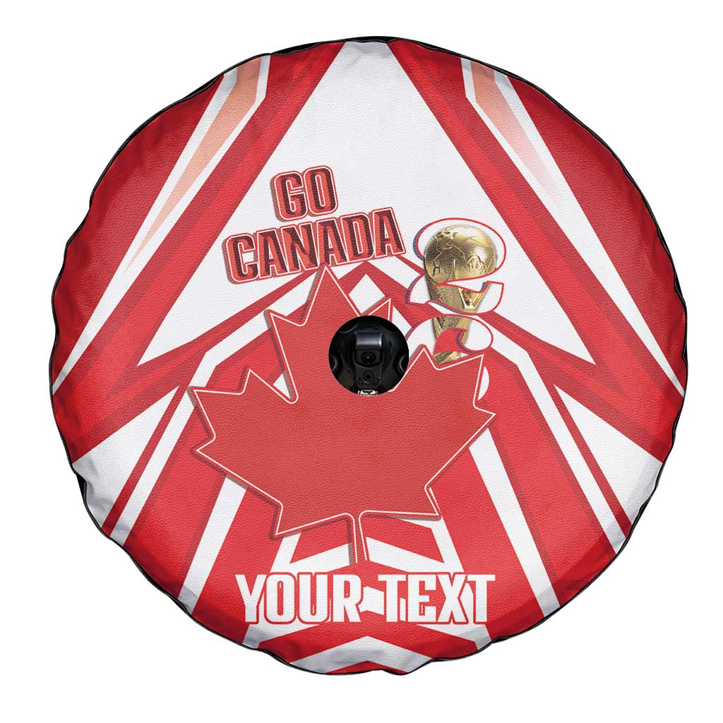 Canada 2026 Soccer Custom Spare Tire Cover Les Rouges Go Champions
