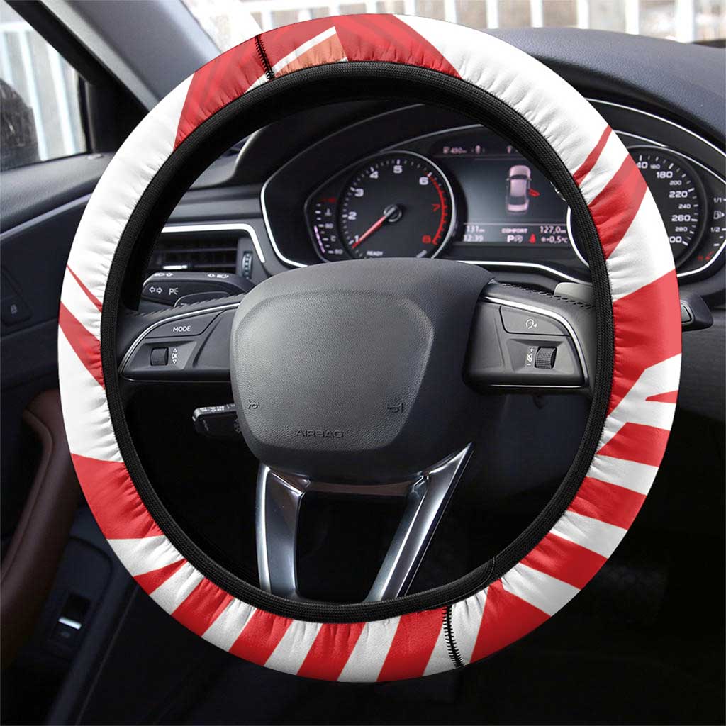 Canada 2026 Soccer Steering Wheel Cover Les Rouges Go Champions