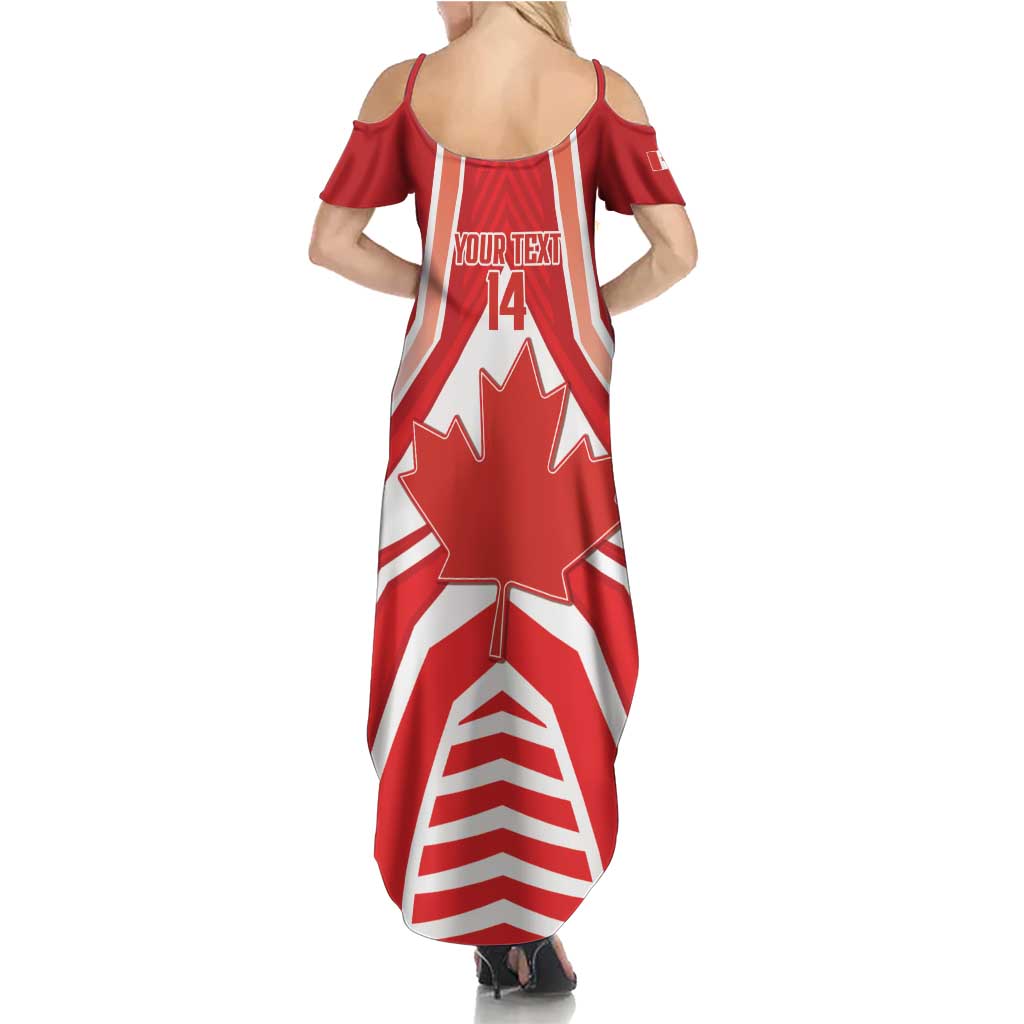 Canada 2026 Soccer Custom Summer Maxi Dress Les Rouges Go Champions