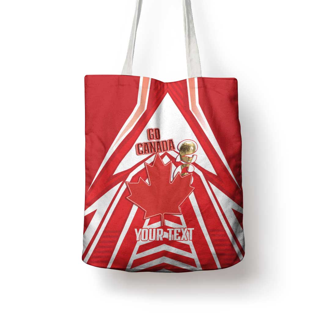 Canada 2026 Soccer Custom Tote Bag Les Rouges Go Champions