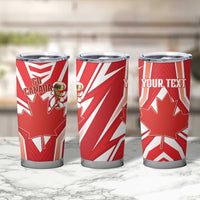 Canada 2026 Soccer Custom Tumbler Cup Les Rouges Go Champions