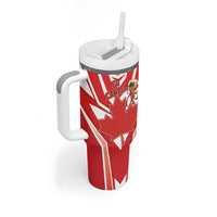 Canada 2026 Soccer Custom Tumbler With Handle Les Rouges Go Champions