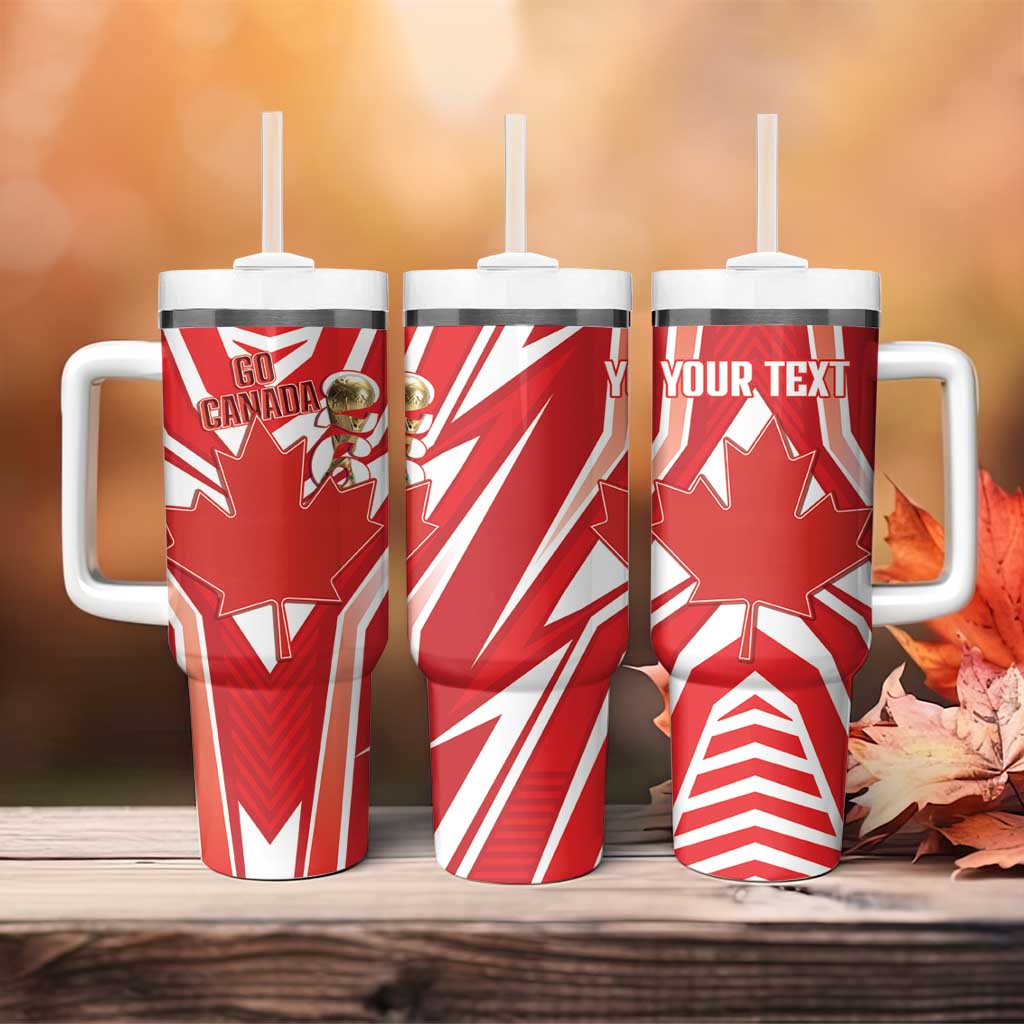 Canada 2026 Soccer Custom Tumbler With Handle Les Rouges Go Champions