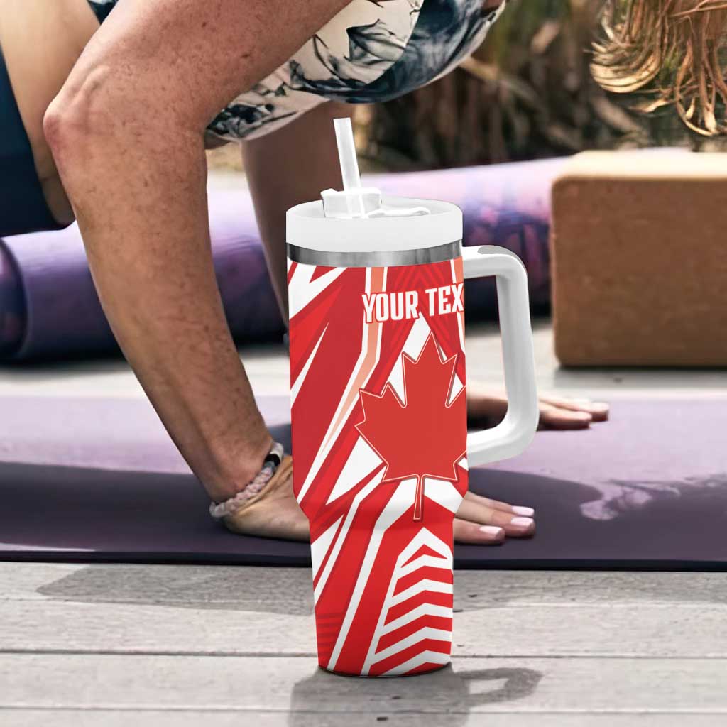 Canada 2026 Soccer Custom Tumbler With Handle Les Rouges Go Champions