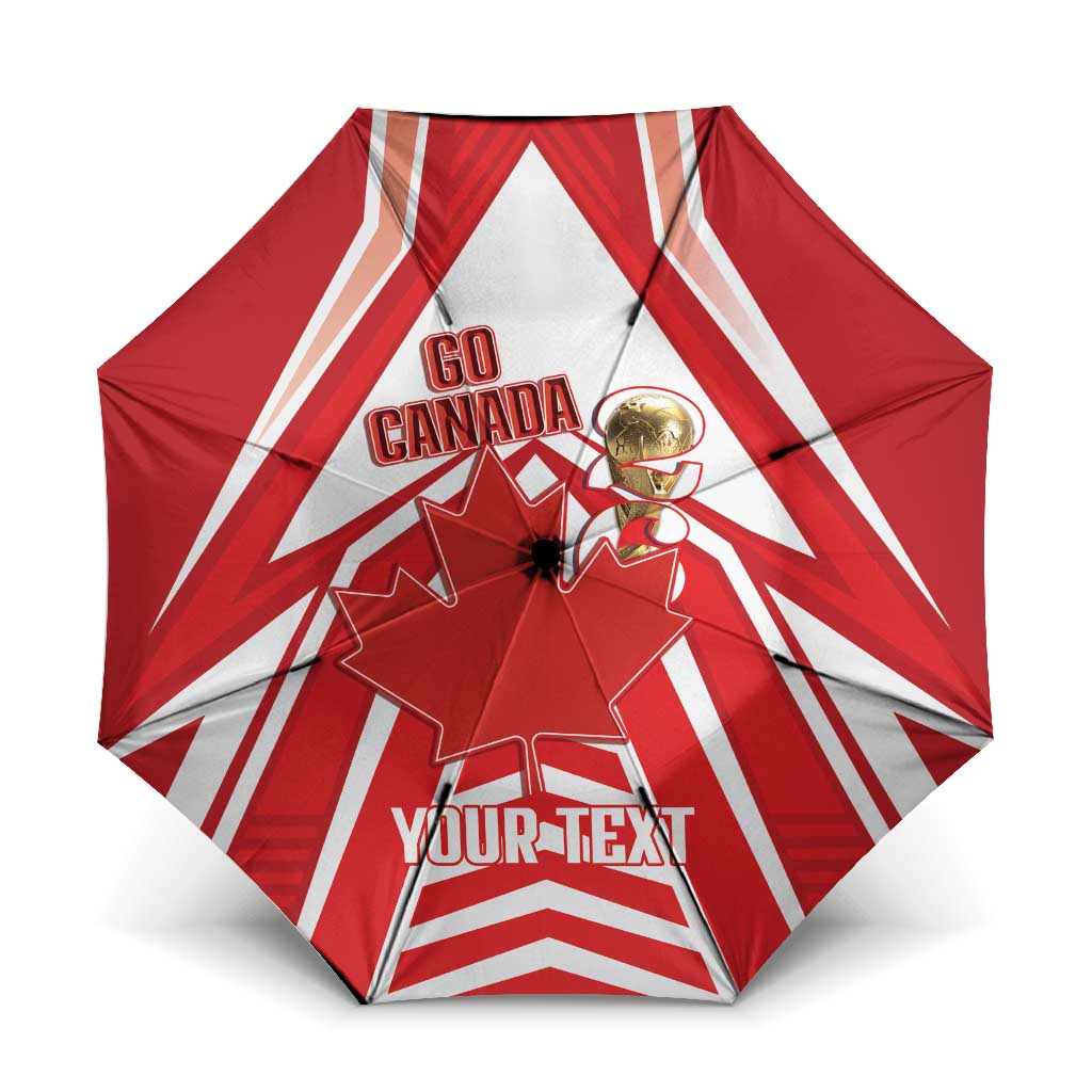 Canada 2026 Soccer Custom Umbrella Les Rouges Go Champions