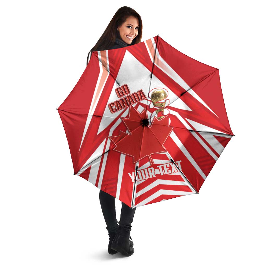 Canada 2026 Soccer Custom Umbrella Les Rouges Go Champions