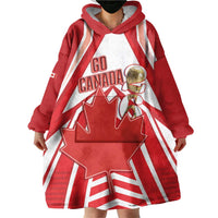 Canada 2026 Soccer Custom Wearable Blanket Hoodie Les Rouges Go Champions