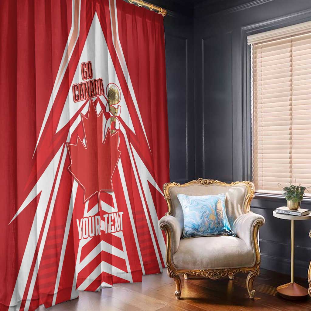Canada 2026 Soccer Custom Window Curtain Les Rouges Go Champions