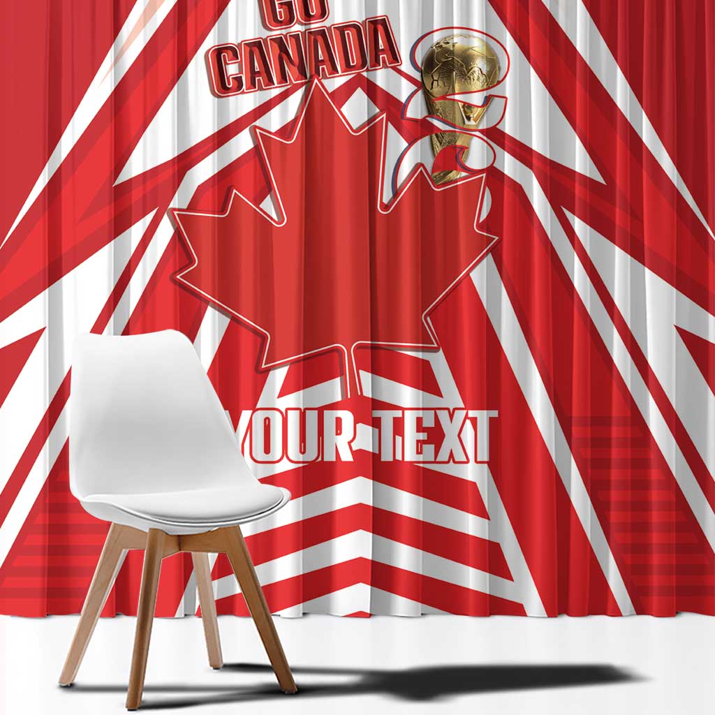 Canada 2026 Soccer Custom Window Curtain Les Rouges Go Champions
