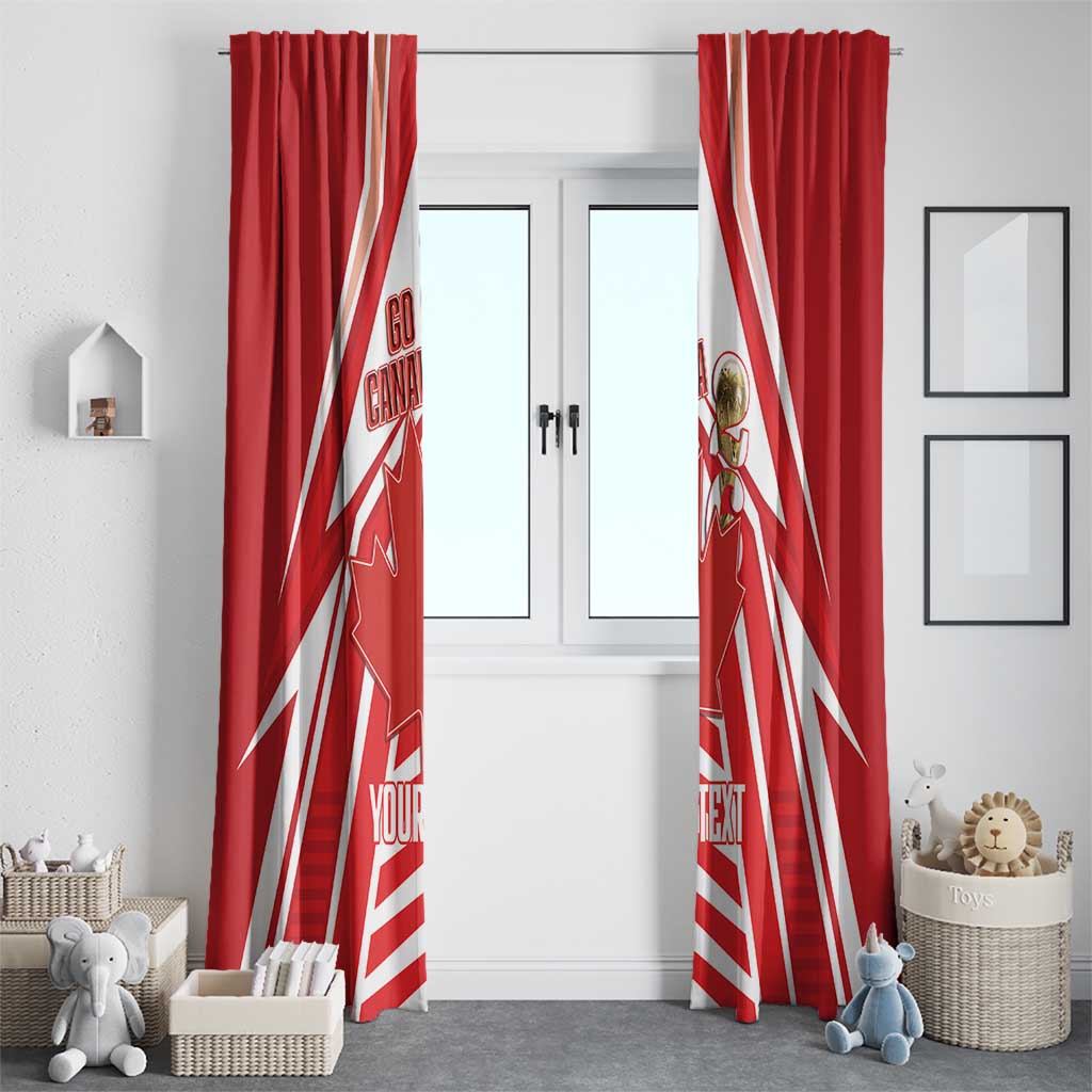 Canada 2026 Soccer Custom Window Curtain Les Rouges Go Champions