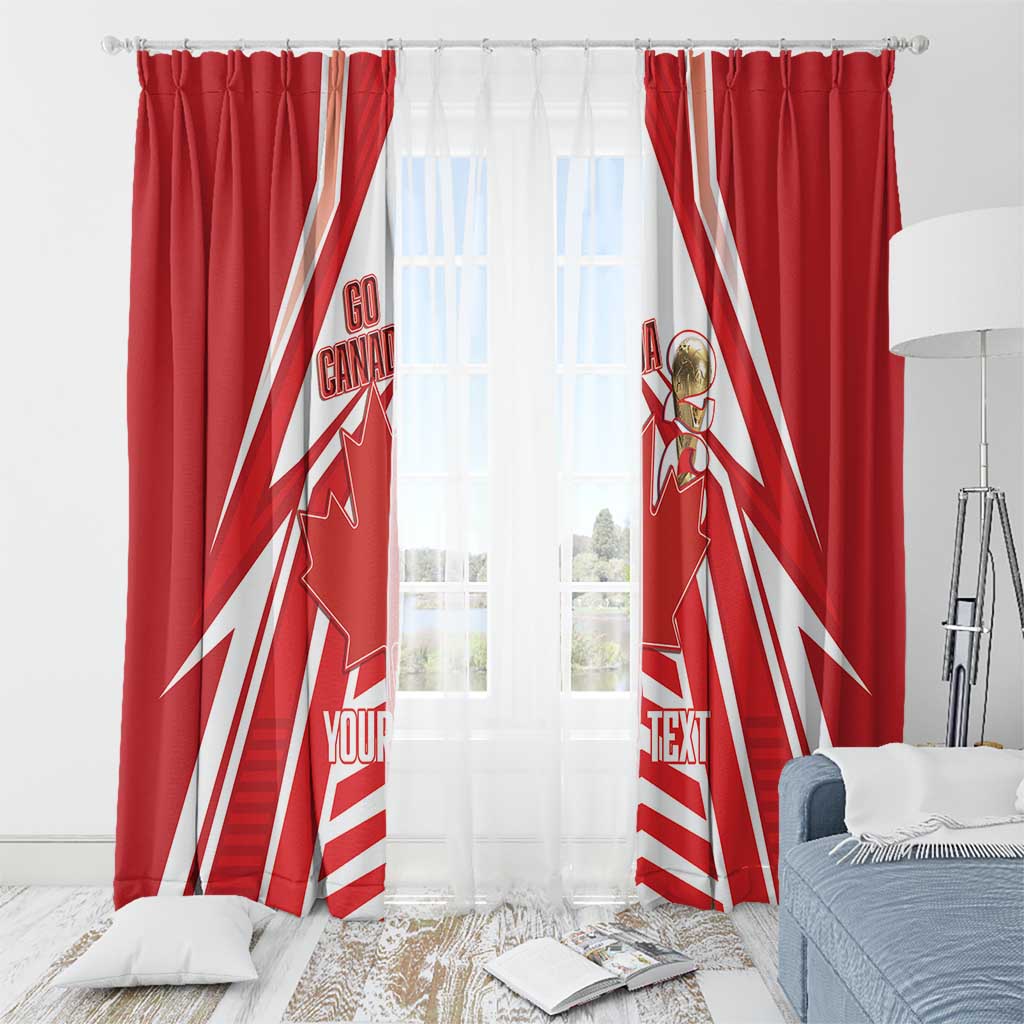 Canada 2026 Soccer Custom Window Curtain Les Rouges Go Champions