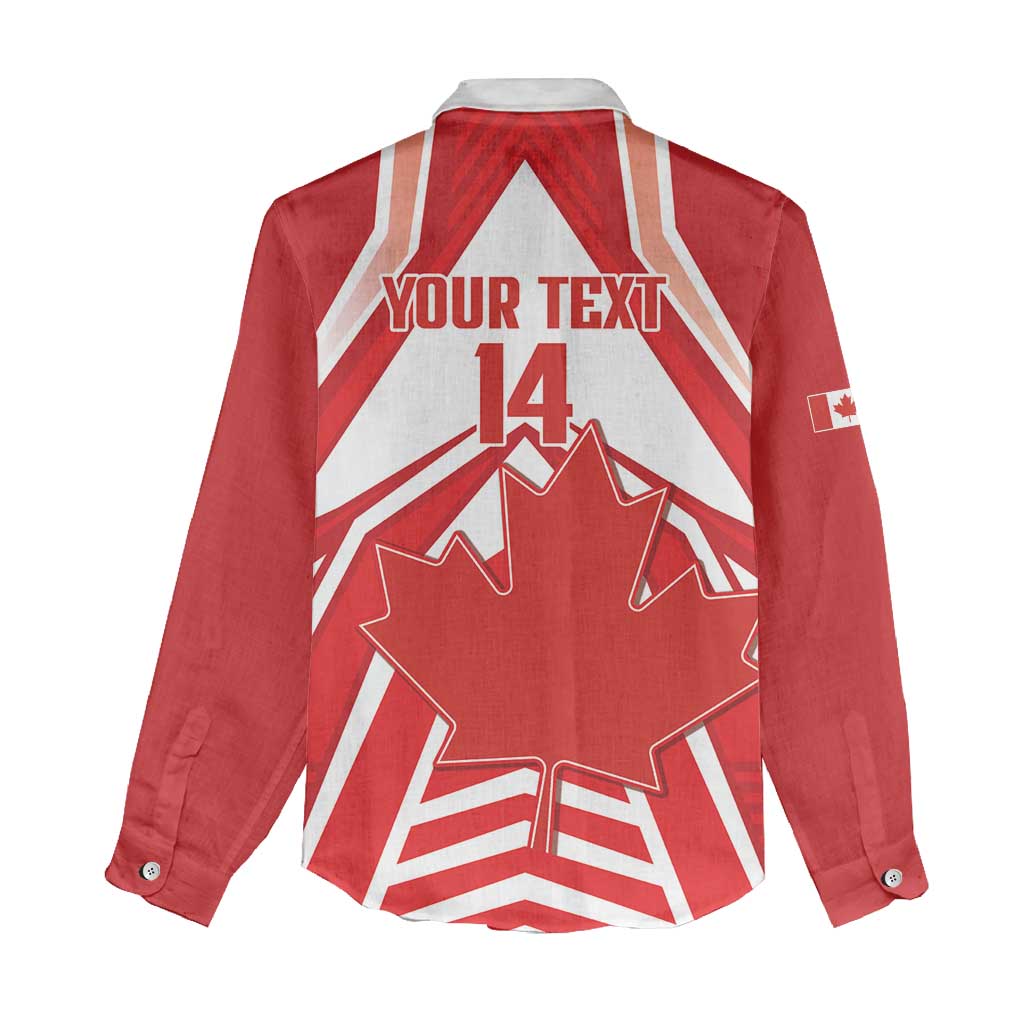 Canada 2026 Soccer Custom Women Casual Shirt Les Rouges Go Champions