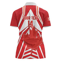Canada 2026 Soccer Custom Women Polo Shirt Les Rouges Go Champions