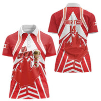 Canada 2026 Soccer Custom Women Polo Shirt Les Rouges Go Champions
