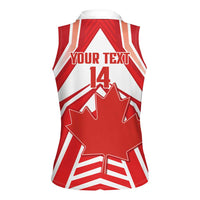 Canada 2026 Soccer Custom Women Sleeveless Polo Shirt Les Rouges Go Champions