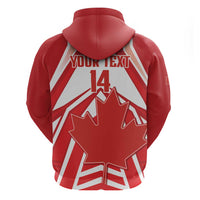 Canada 2026 Soccer Custom Zip Hoodie Les Rouges Go Champions