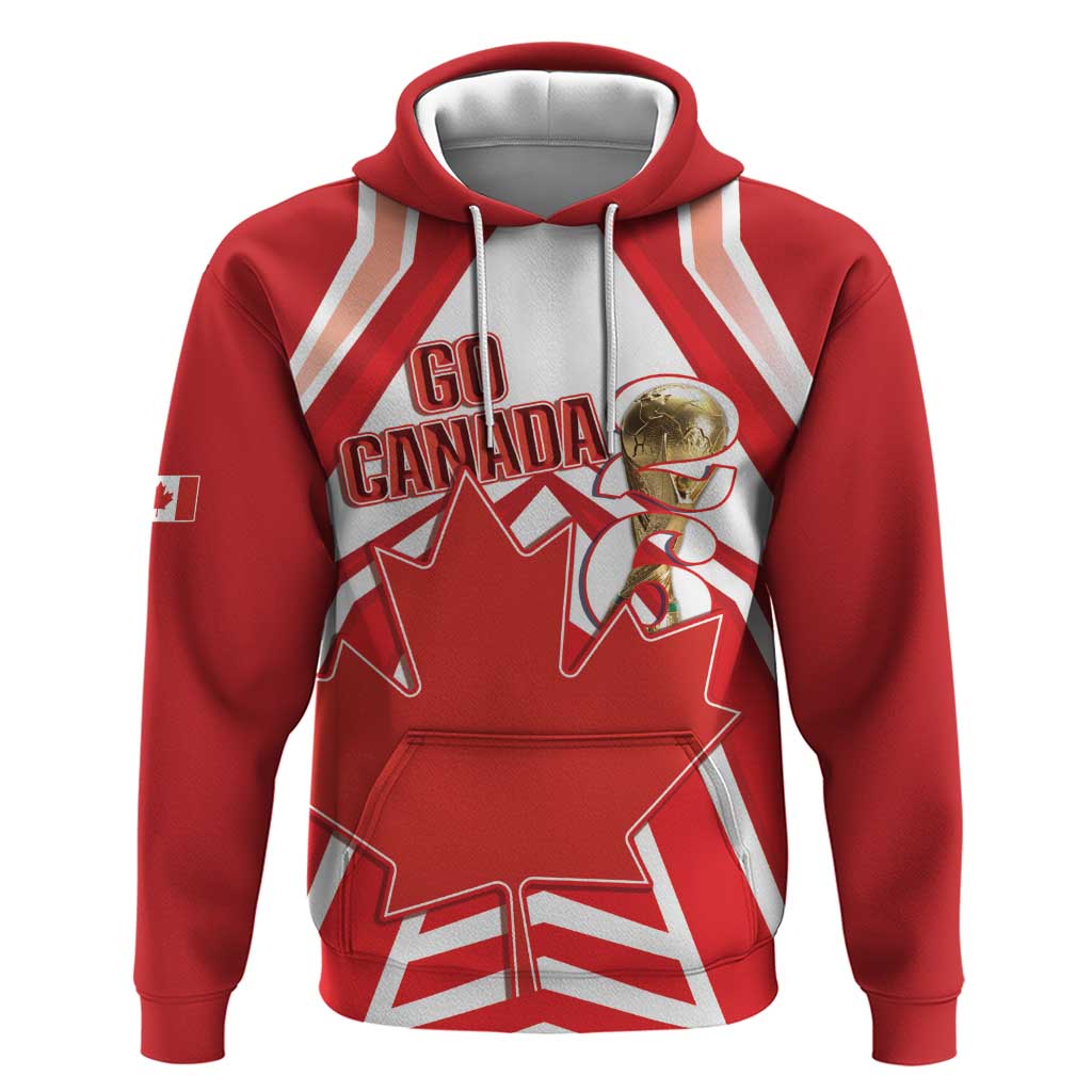 Canada 2026 Soccer Custom Zip Hoodie Les Rouges Go Champions