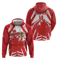 Canada 2026 Soccer Custom Zip Hoodie Les Rouges Go Champions
